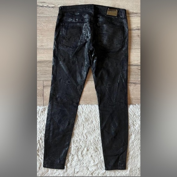 Pierre Balmain Wax Biker Jeans - Picture 2 of 4